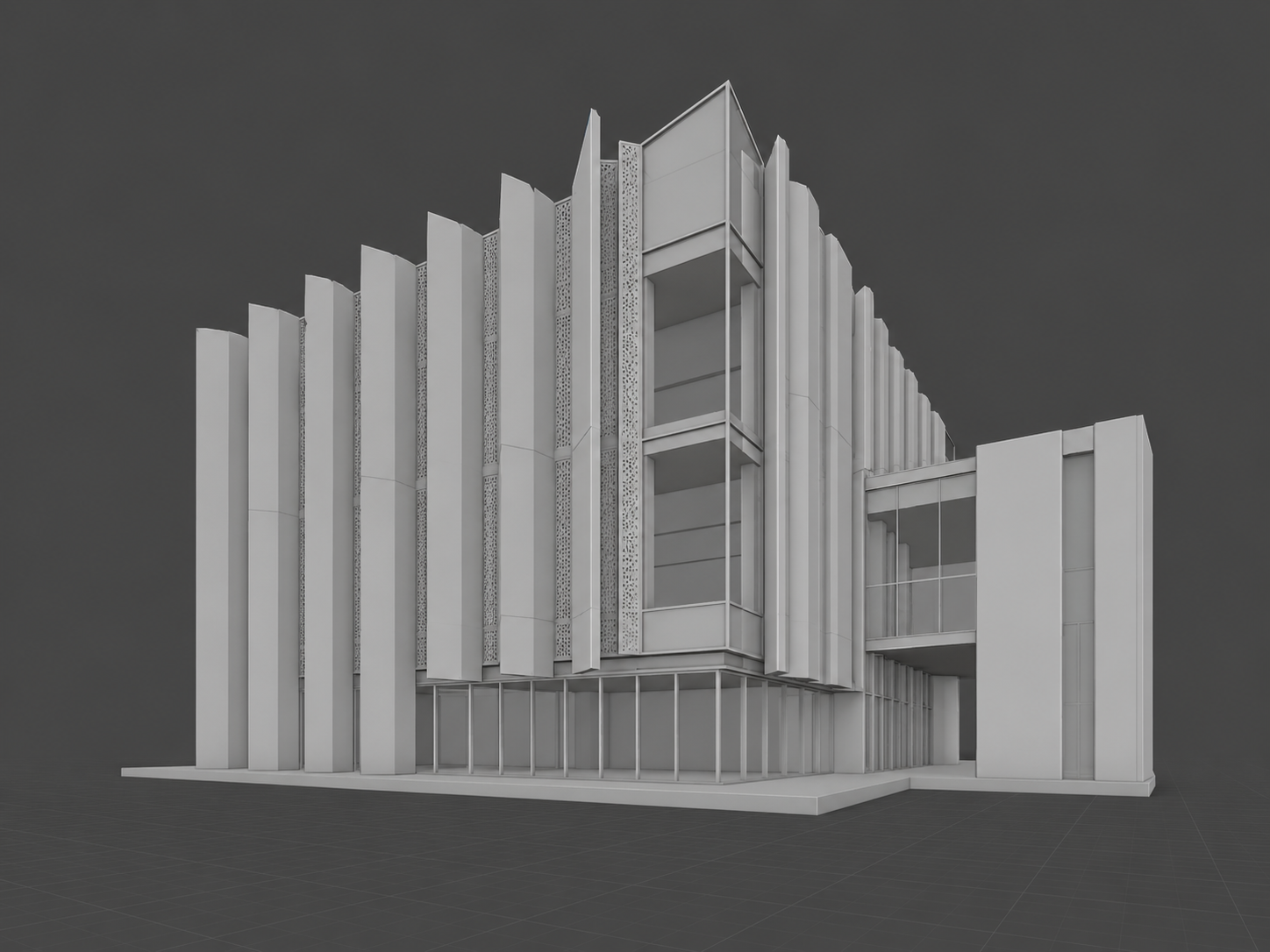 The building as a working model, captured from the viewport